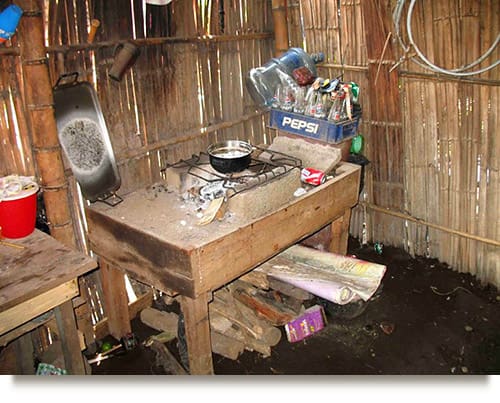 kitchen area with raised stove 1 Guatemala